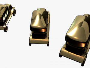 gold art car 3D 모델