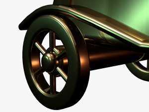 gold art car 3D 모델