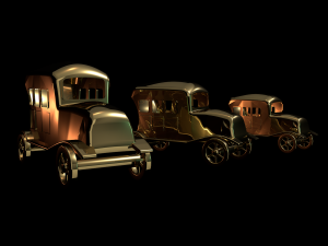 gold art car 3D 모델