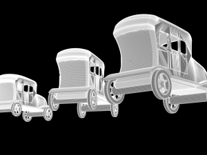 gold art car 3D 모델
