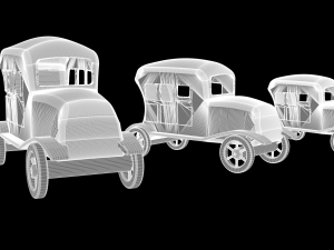 gold art car 3D 모델