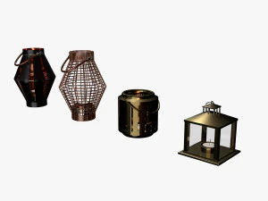 candlesticks 3D Model