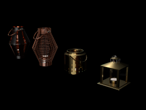candlesticks 3D 모델