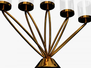 gold candlesticks 3D Model