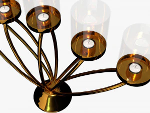 gold candlesticks 3D Model