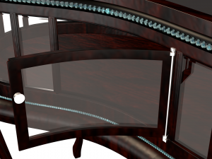 wooden console table Modelo 3D