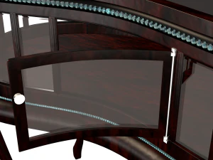 wooden console table 3D Model