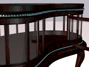 wooden console table 3D Model