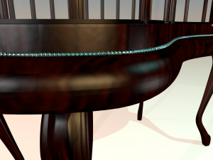 wooden console table Modelo 3D