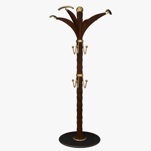 hat and coat stand 3D Model .c4d .max .obj .3ds .fbx .stl .blend 