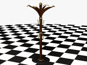 hat and coat stand 3D Model