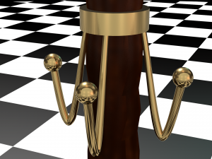hat and coat stand 3D Model