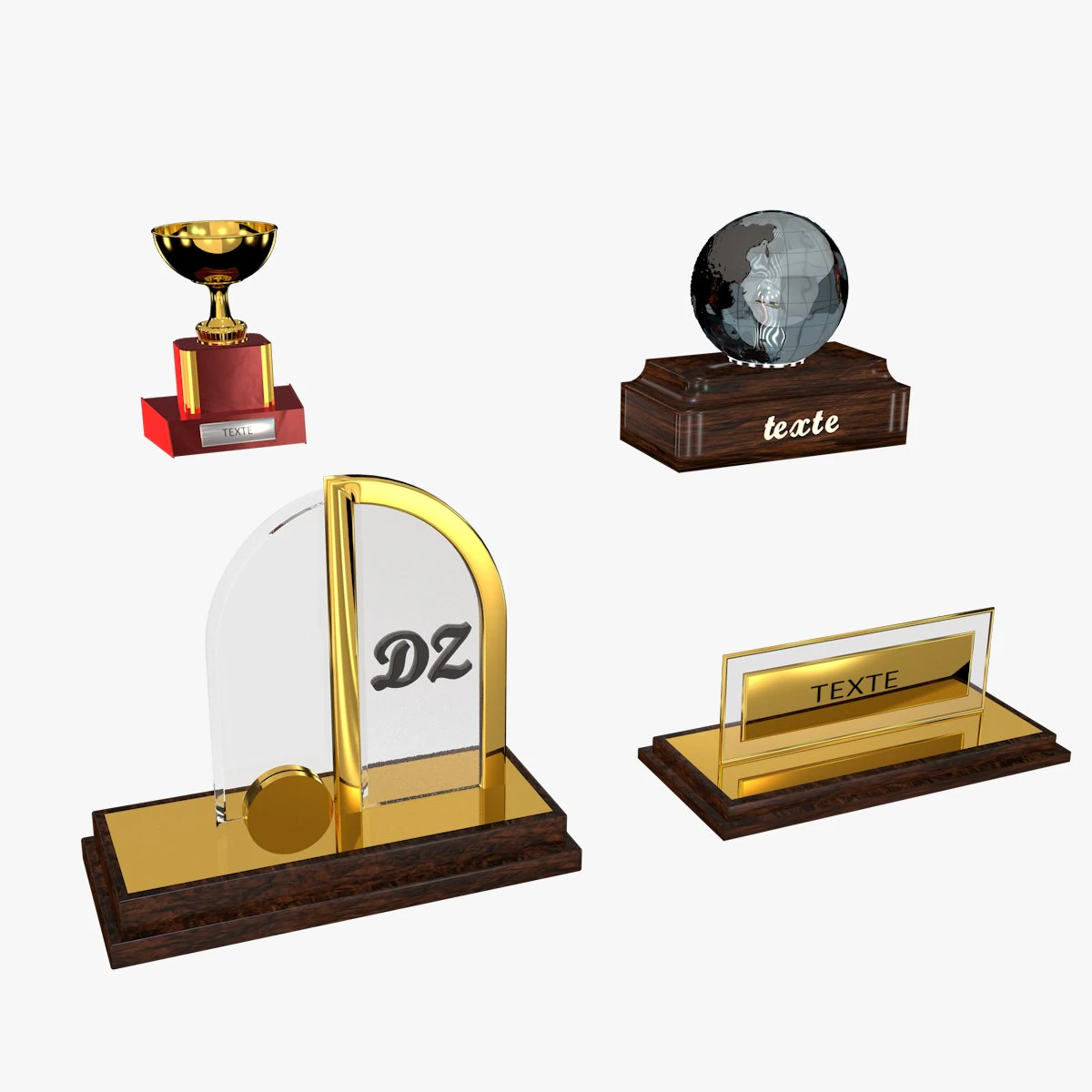 trophys 3D Model .c4d .max .obj .3ds .fbx .stl .blend
