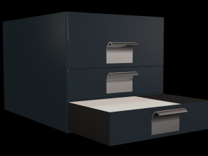 desk boxes Model 3D