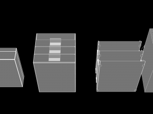 desk boxes Model 3D