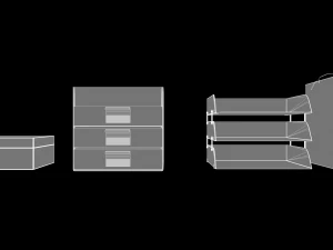 pudełka na biurko Model 3D