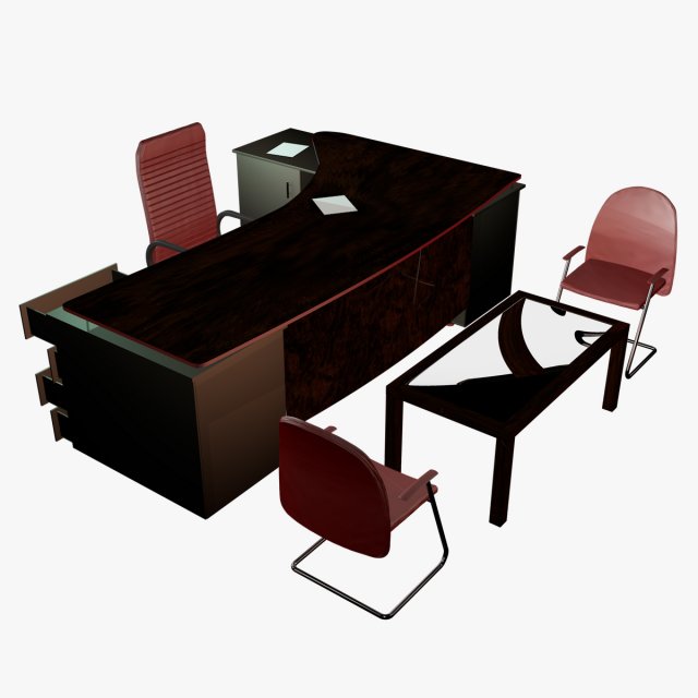 desk administrative Modèle 3D .c4d .max .obj .3ds .fbx .stl .blend 