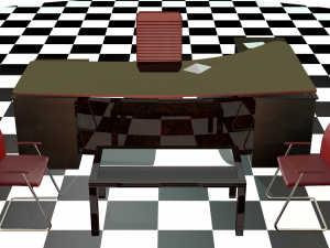 desk administrative Modèle 3D