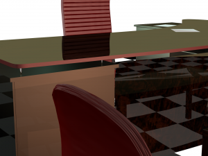 desk administrative Modèle 3D