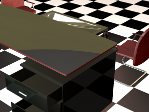 desk administrative Modèle 3D