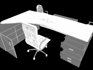 desk administrative Modèle 3D