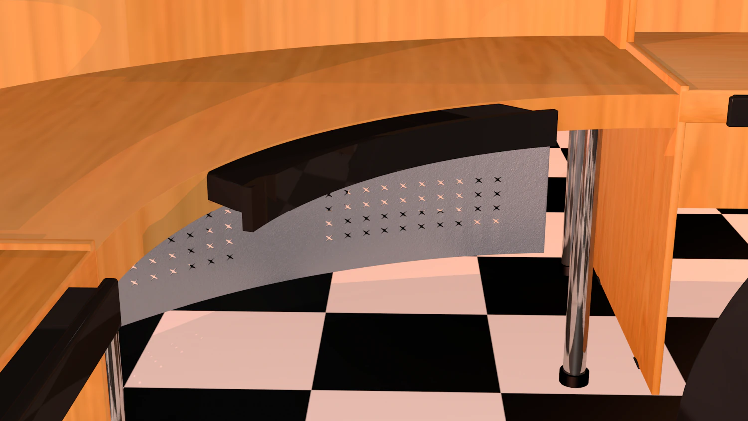 reception desk 3D Model .c4d .max .obj .3ds .fbx .stl .blend 