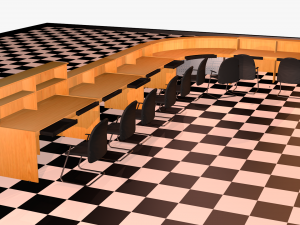 reception desk Model 3D