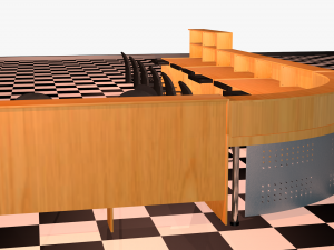 reception desk Model 3D