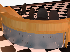 reception desk Model 3D