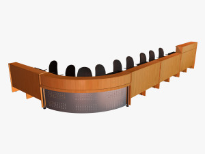 reception desk Model 3D
