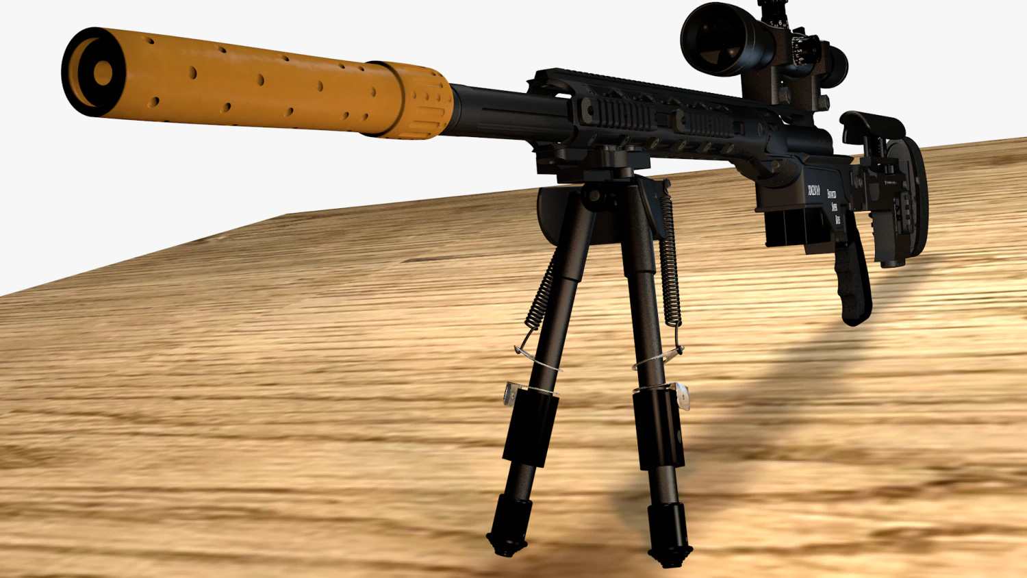 sniper m 2010 3D Model .c4d .max .obj .3ds .fbx .stl .blend 