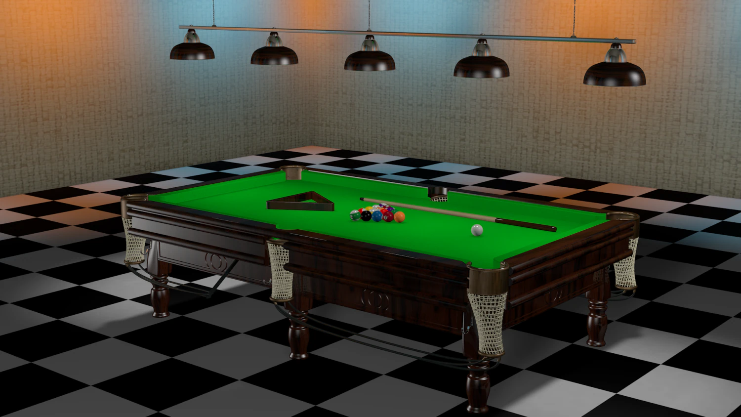 billard 3D Model .c4d .max .obj .3ds .fbx .stl .blend 