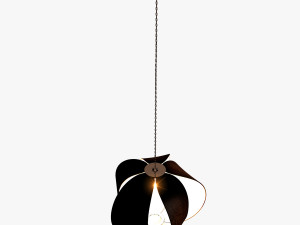 wooden mono chandelier Modello 3D