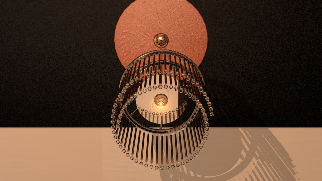 bronze mono chandelier 3D Model .c4d .max .obj .3ds .fbx .stl .blend 