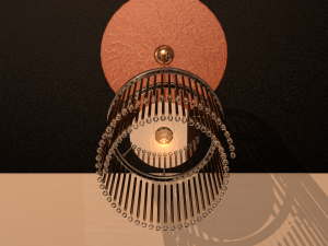 bronze mono chandelier 3D Model