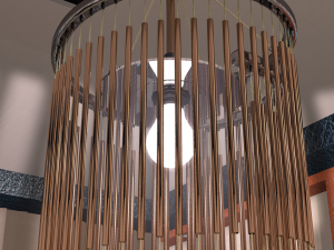 bronze mono chandelier 3D Model