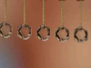 bronze mono chandelier 3D Model