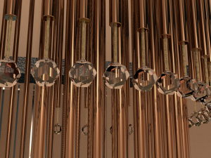 bronze mono chandelier 3D Model