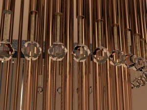 bronze mono chandelier 3D Model
