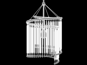 bronze mono chandelier 3D Model