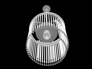 bronze mono chandelier 3D Model