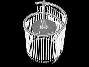 bronze mono chandelier 3D Model