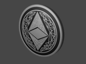 ethereum coin 3D Model