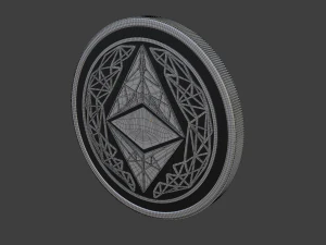 ethereum coin 3D Model