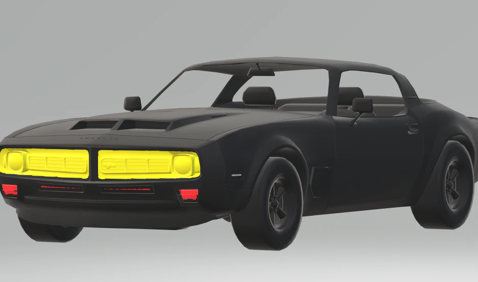 avto american muscle remake 3D Model .c4d .max .obj .3ds .fbx .stl .blend 