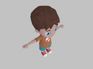 cartoon boy 3D 模型