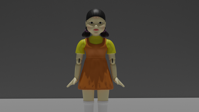 squid doll 3D 模型 .c4d .max .obj .3ds .fbx .stl .blend 