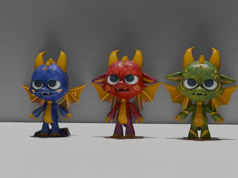 Simpatico personaggio del drago Modello 3D