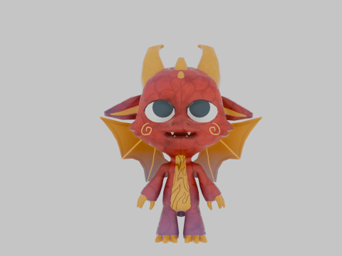 Cute Dragon Character Modelo 3D