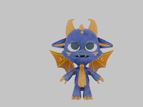 Cute Dragon Character Modelo 3D